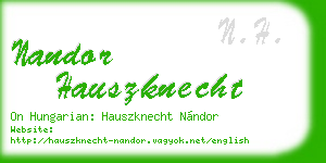nandor hauszknecht business card