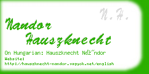 nandor hauszknecht business card